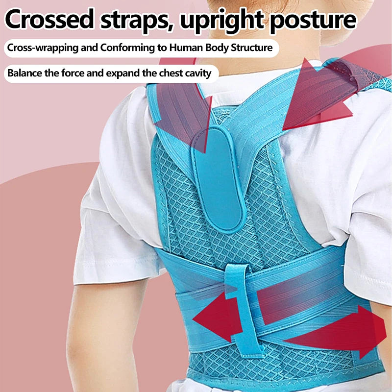 1Pcs Adjustable Children Posture Corrector Kids Back Support Belt Orthopedic Corset Spine Back Lumbar Shoulder Braces Health