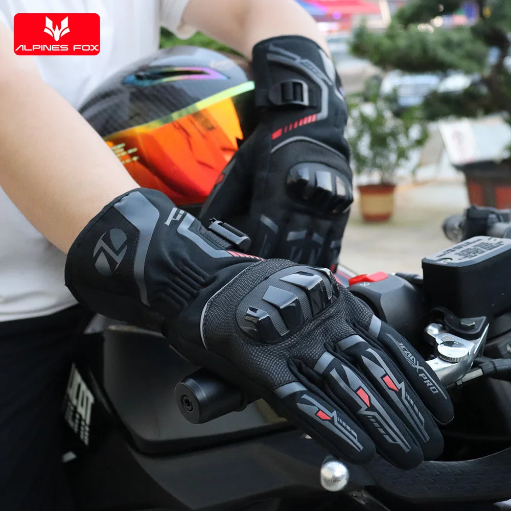 2025 Winter Men Motorcycle Gloves Women Waterproof Warm Moto Guantes Touch Screen Motorbike Riding Glove Carbon Fiber Protective