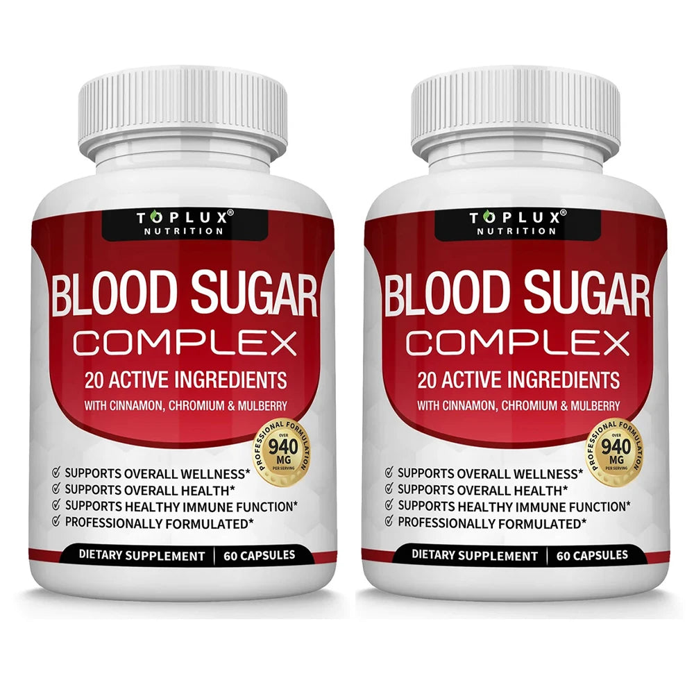 Normal Blood Sugar Support Supplement - 20 Active Ingredients Complex to Support Blood Sugar Levels Already in The Normal Range