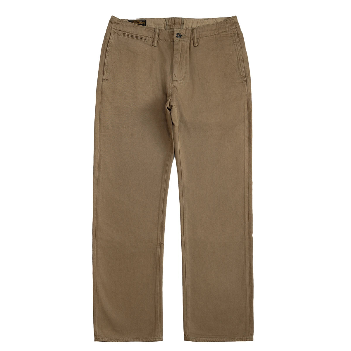 Red Tornado 11.5oz Cotton Twill Chino Garment Dyeing Vintage American Workwear Men's Pants Straight Leg