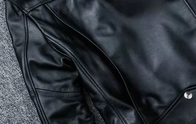 Men's Slim Fit PU Leather Jacket Fashionable Motorcycle Style Spring Autumn Korean Version Casual Outerwear Male Biker Coat