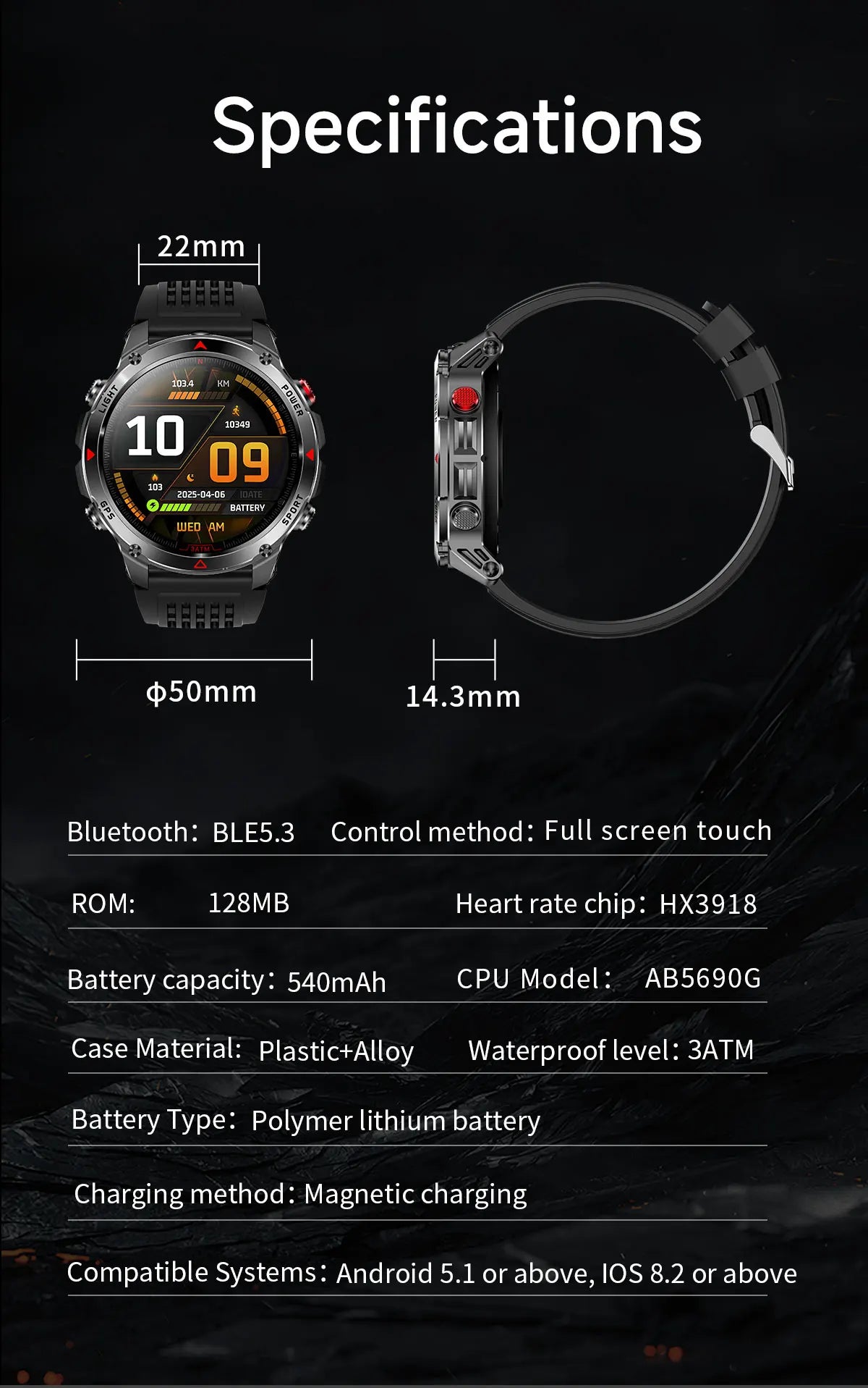 2025 New GPS Map Navigation Smart Watch Men Women Amoled Screen 3ATM Waterproof Sport SmartWatch Compass NFC BT Call Watches Men