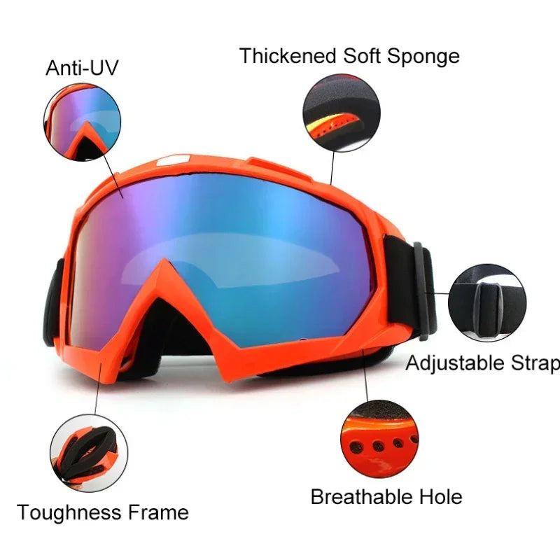 Skiing Goggles Anti-Collision Anti-Glare Lens Sport Eyewear Winter Sport Accessories Cycling Eyewear UV Protection Sunglasses