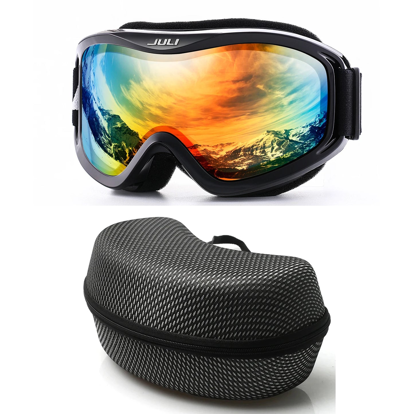MAXJULI Professional Ski Goggles Double Layer Anti-Fog UV400 Lens Snowboarding Snow Winter Sports Goggles for Men Women BBS