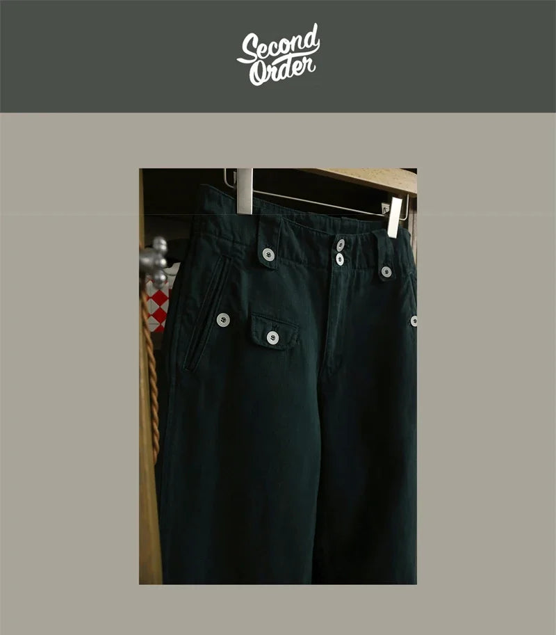 Second Order Army M40 Cargo Pants German Style Vintage Inspired Chino Trousers