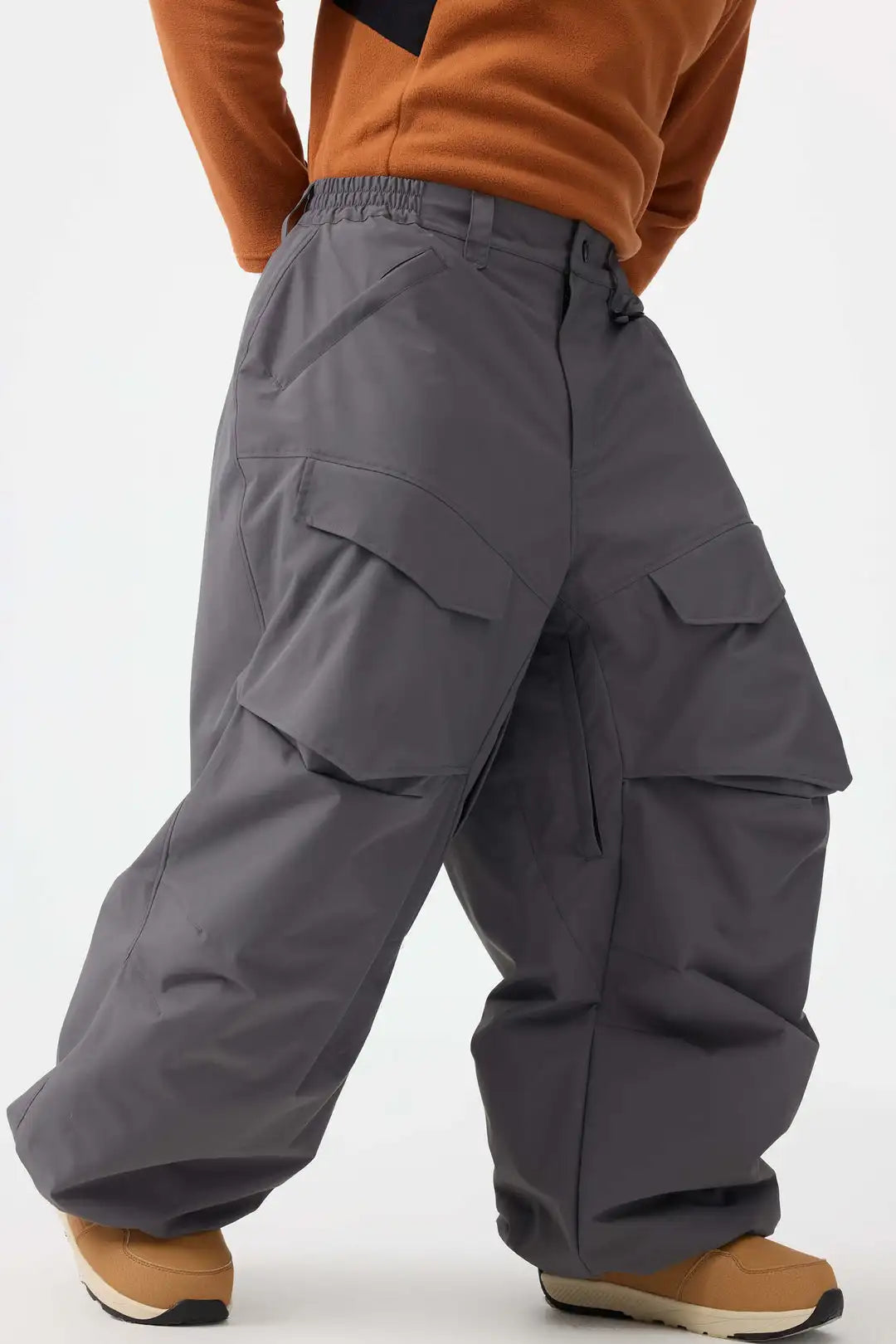 Men Baggy Wear-resistant Skiing Pants Women Insulated Loose Pockets Winter Trousers Outdoor Sports Waterproof Clothes 2025 Warm