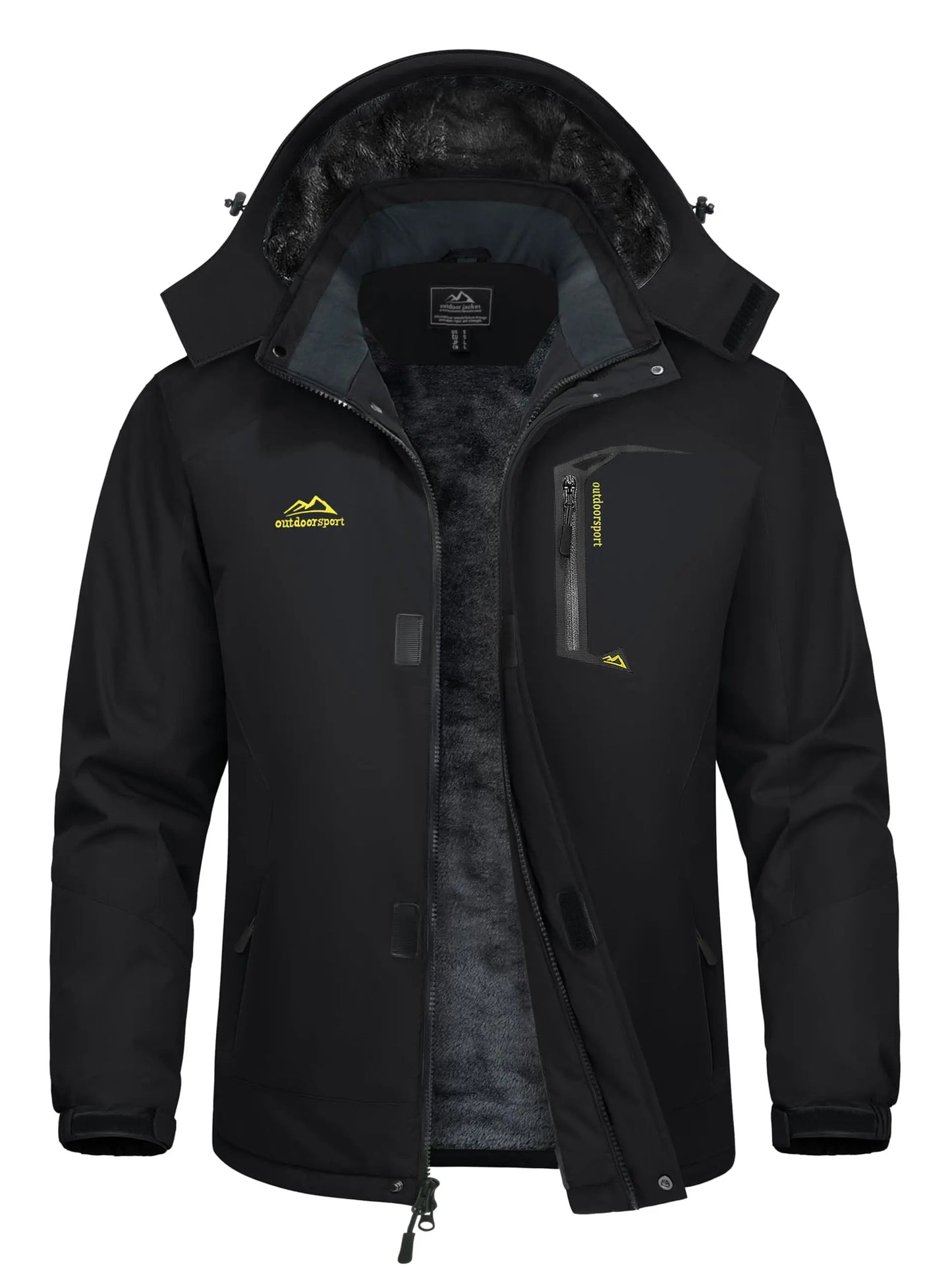 TACVASEN Winter Thicken Coats Mens Ski Snow Jacket Waterproof Fleece Insulated Jackets Outdoor Snowboard Warm Parka Raincoat