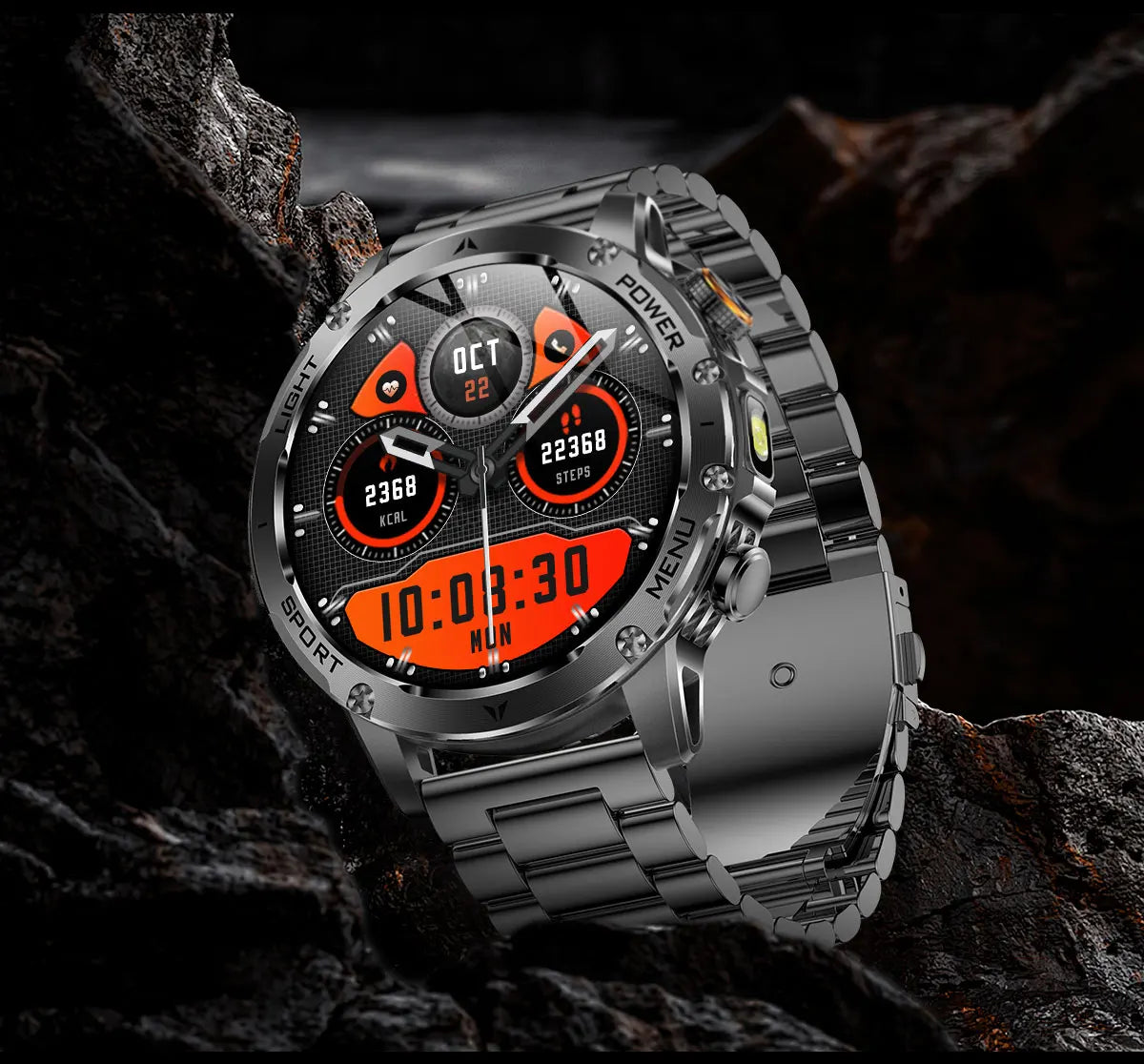 2025 Men 1.7-inch AMOLED Screen Smart Watch 1000mAh Battery Heart Rate Bluetooth Call NFC GPS Tracker Sports Fitness Watches New