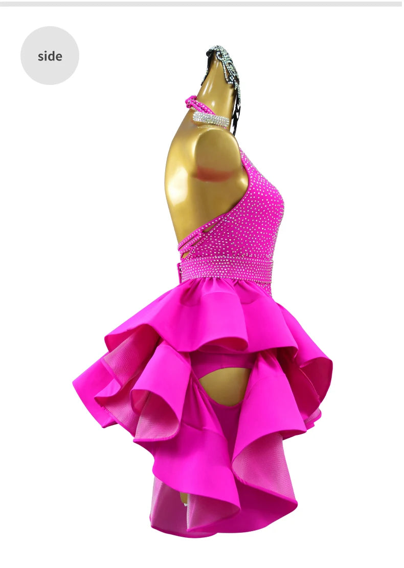 Latin Dance Competition Dresses Dancewear Skirt Womens Top Suit Female Urban Ballroom Girls Sexy New Costume Sport Party Clothes