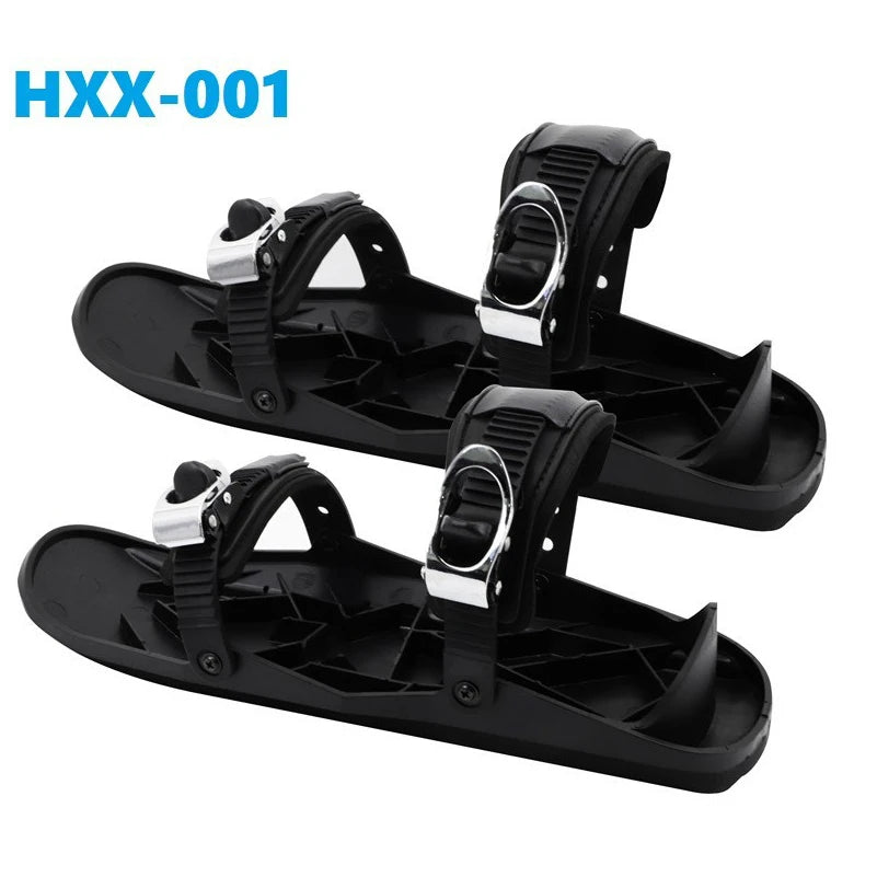Mini Short Ski Skates Skis Boots Skiboards Adjuatable Adults Short Shoe Snowblades Portable for Winter Outdoor Sports Snow Board