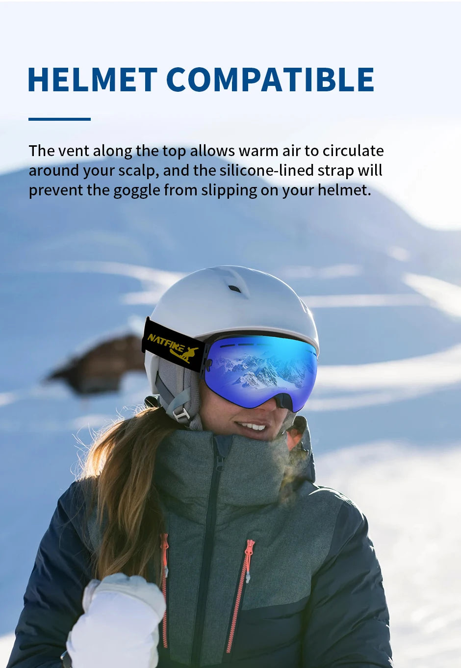 Outdoor Sports Ski Goggles UV400 Protection Ski Mask Male Female Anti-Fog Big Face Snow Glasses Snowboard Skiing Eyewear