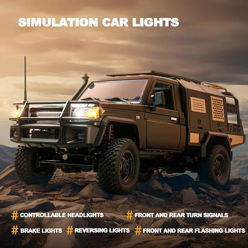 MN82S RC Crawler 1/12 Full Scale LC79 RC Pickup Short Truck 4WD Remote Control Climbing Off-road Car Toys for Kids Adults Gifts