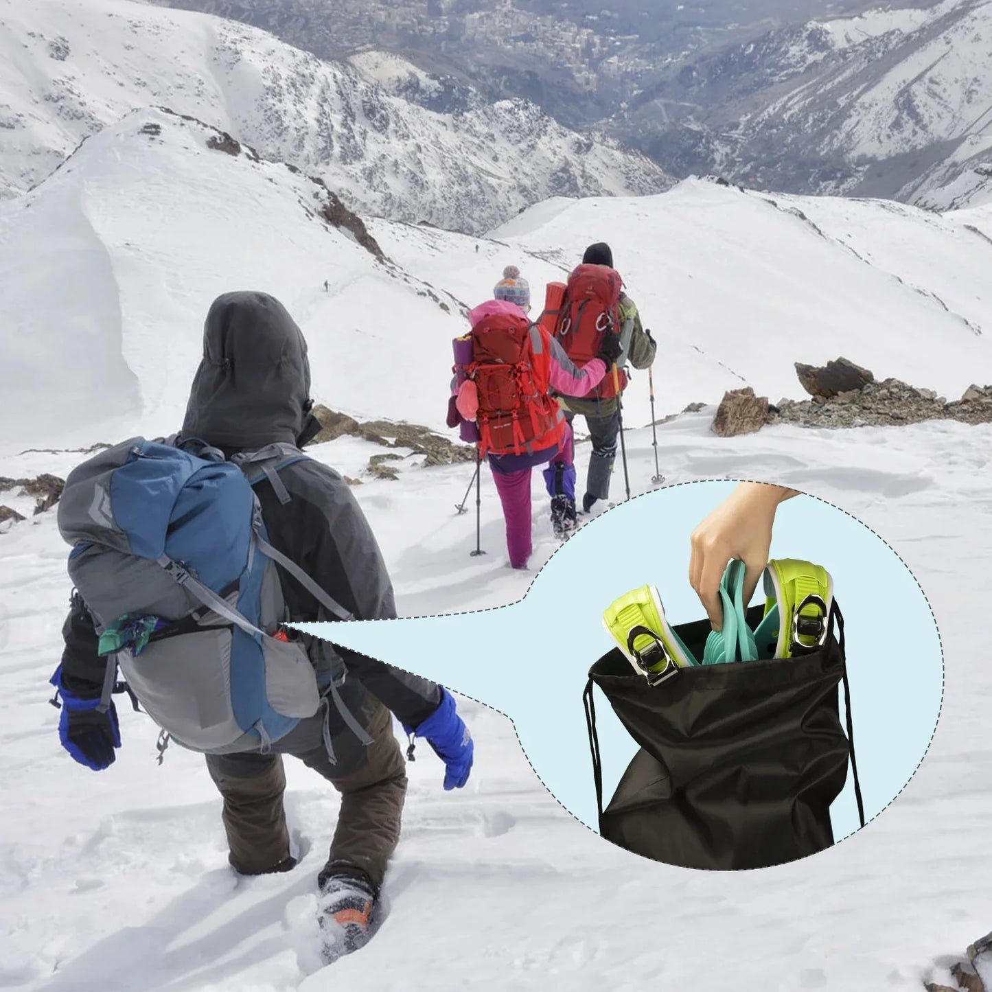 Mini Short Skis For Outdoor Snow Ski Boots Snowboards Portable Ice Skates And Snow Boots For Winter Travel