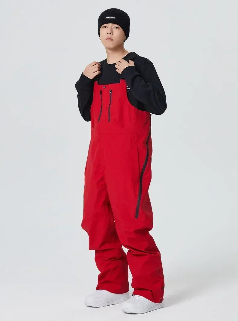 New 2025 Outdoor Winter Ski Pants for Women Men Waterproof Thermal Skiing Overalls Thickened Windproof Snowboard Straps Trousers