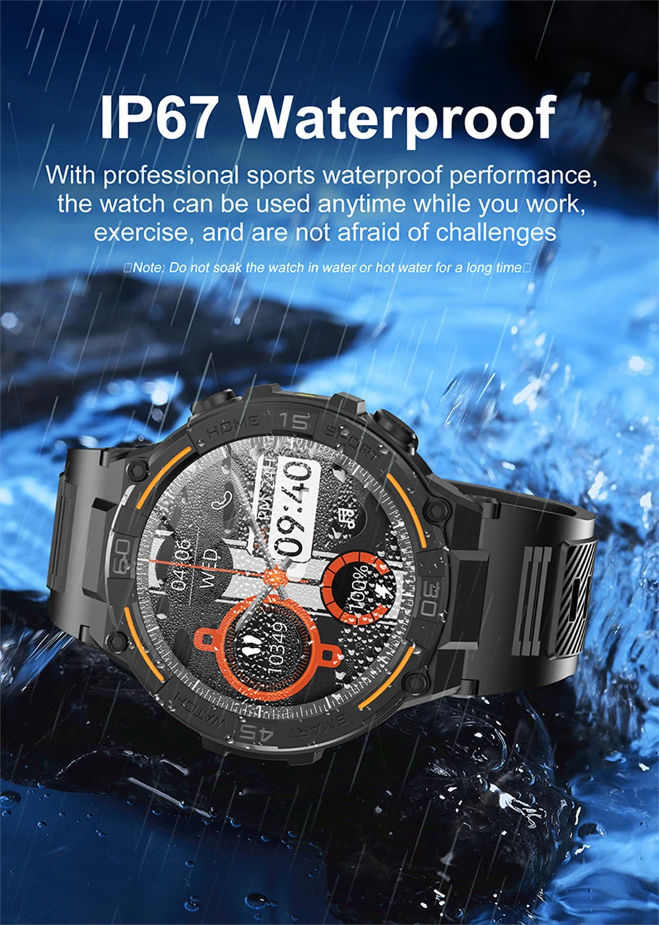 2026 New Military Outdoor Smart Watch GPS 1.52" Ultra HD Display Bluetooth Call Heart Rate IP69K Waterproof AI Smartwatch Men