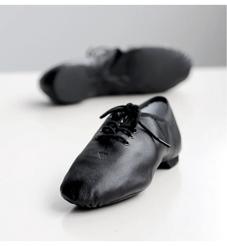 New Professional Jazz Dance Shoe Boot Women Men Kids Lace Up Dancing Sneakers Leather Athletic Shoes