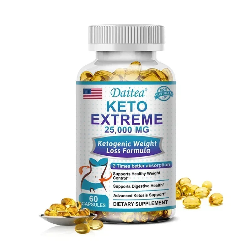 Daitea Ketone Supplement 25,000 mg - Weight Management, Fat Burning, Metabolism, Diet Control, Non-GMO, Gluten Free, No Rebound