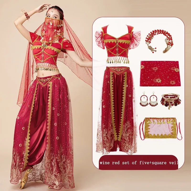 Belly Dance Dress Jasmine Princes Cosplay Dresses Han and Tang Chinese Style Cos Costume Girls female Belly Dance Outfits