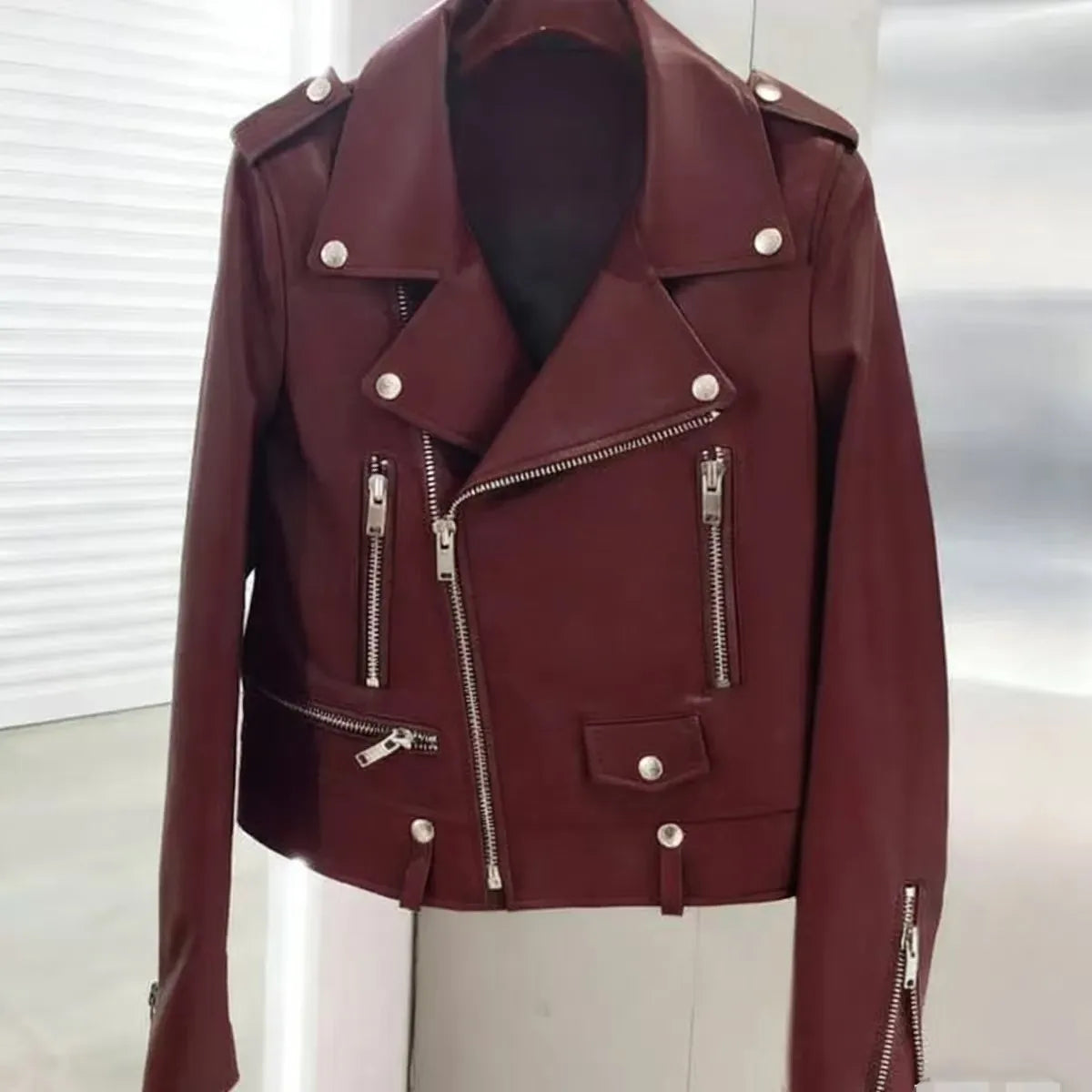 Men's PU Motorcycle Leather Jacket Thickened Autumn New Style Casual Versatile Slim Fit Large Size Men's Leather Jacket