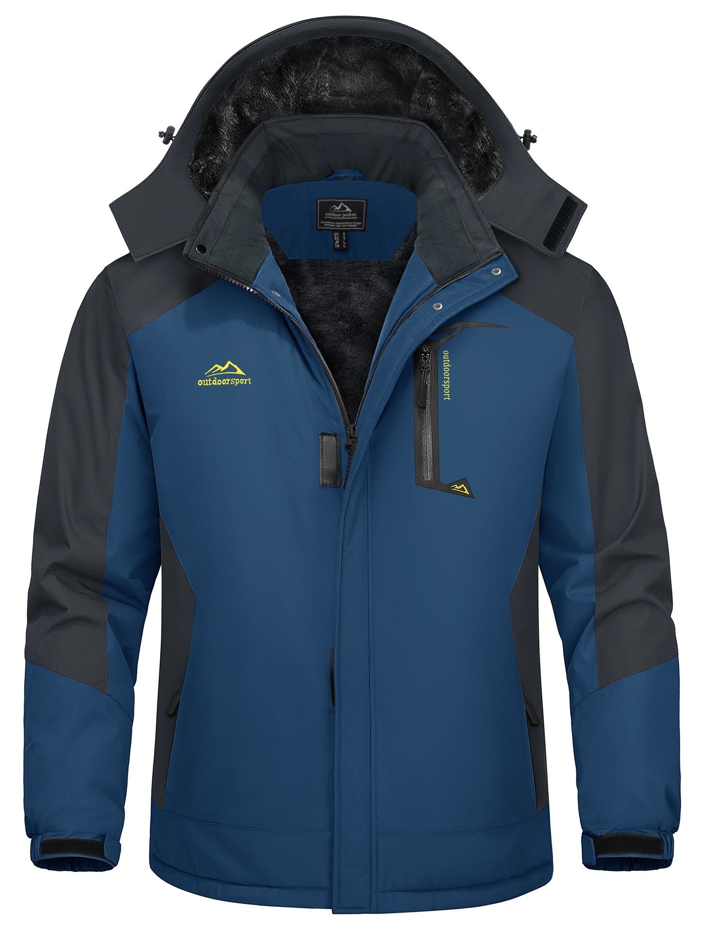TACVASEN Winter Thicken Coats Mens Ski Snow Jacket Waterproof Fleece Insulated Jackets Outdoor Snowboard Warm Parka Raincoat