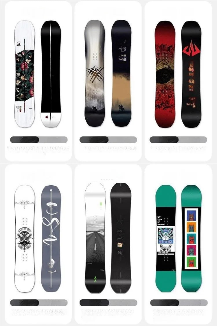 Premium Wood Core Snowboards - Customizable All-Mountain  Boards For Adults & Youth Profile Two-Piece Wear Carbon
