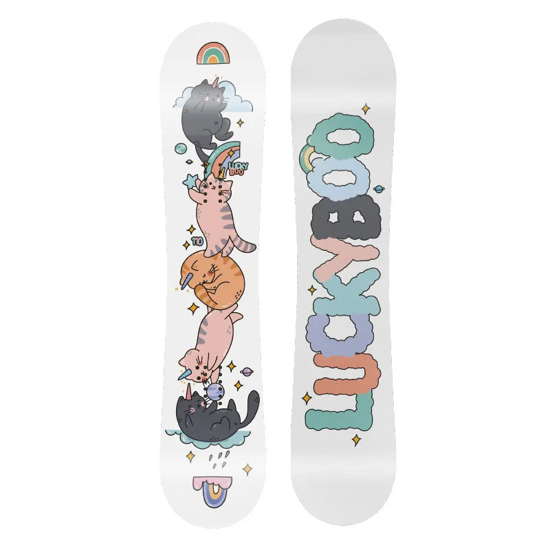 All-Round Cat Board Beginner Boys Girls Freestyle Racing Ski Snowboard Winter Sports Made Wood Sandwich Adults