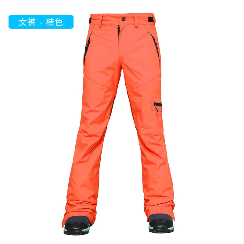 Skinny Snowboard Ski Pants Women's and Men's Snow Pants Waterproof Wind Warm Snow Pants Slim Ski Suit