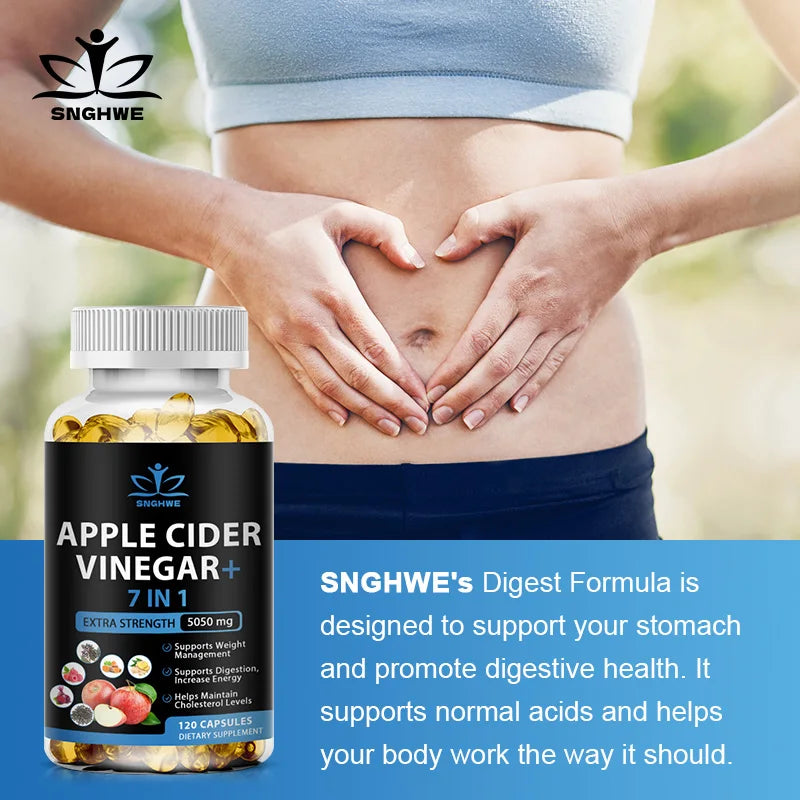 Apple Cider Vinegar Capsules Ketone BHB Suitable for Men and Women Energy Supplements - Non GMO - Gluten-Free