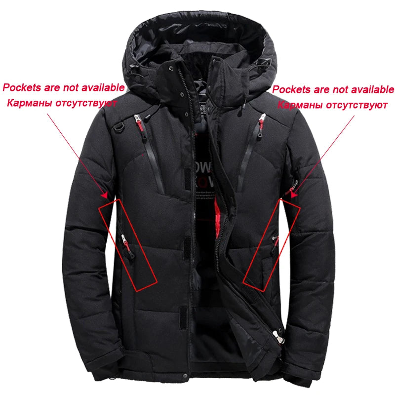 New Thermal Winter Skiing Down Jacket Ski Suit Men Snowboard Bibs Pants Warm Set Male Snowmobile Clothing for Wear Overalls