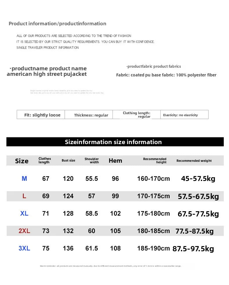 Men's 2026 Spring/Summer Men's Leather Jacket Coat New Trend Brand Motorcycle Suit High-Quality PU Coat Asian Sizes