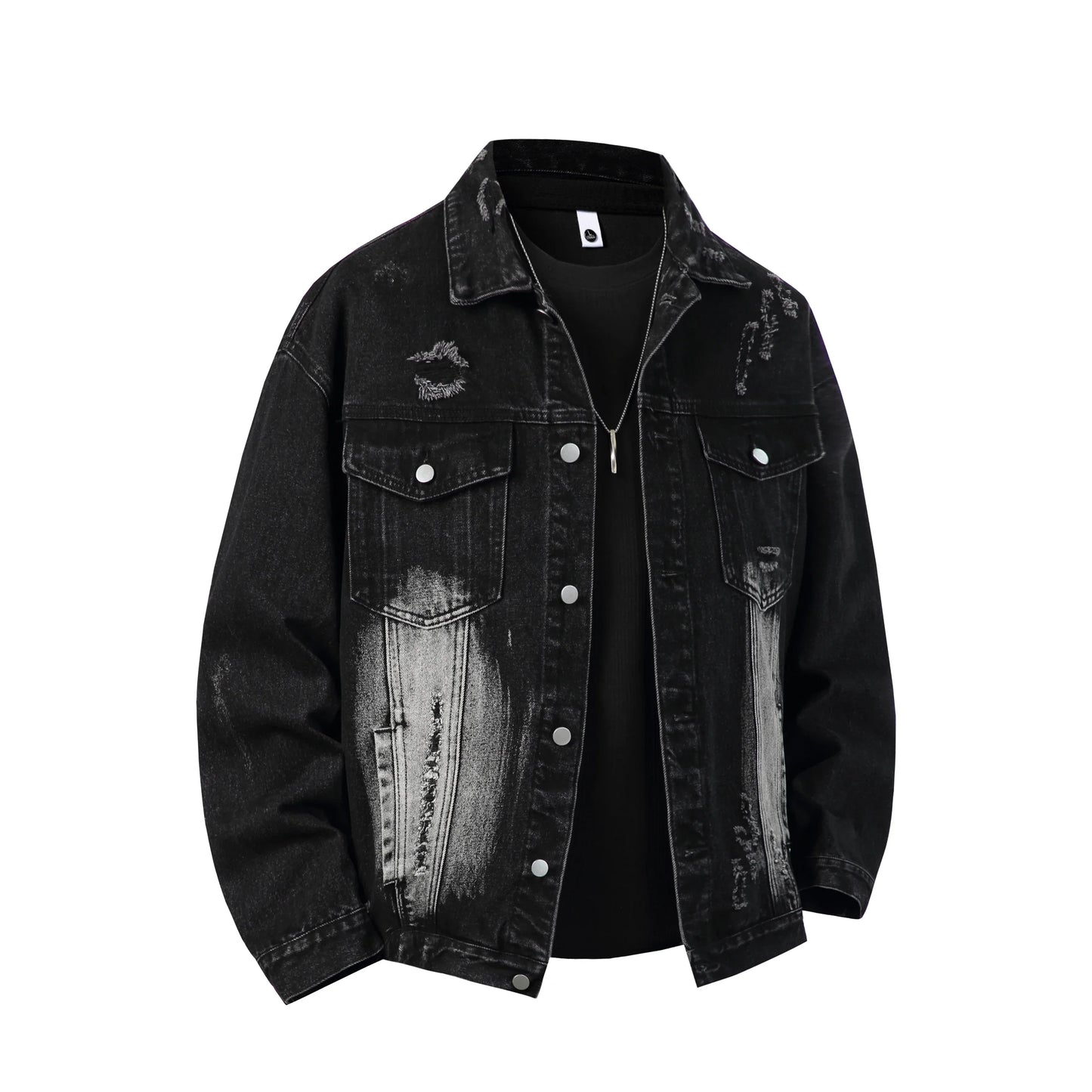 Spring Autumn Denim Jacket Men Retro Hole Jean Jacket Male Casual Streetwear Hip Hop Coats Trend Loose Motorcycles Denim Outwear