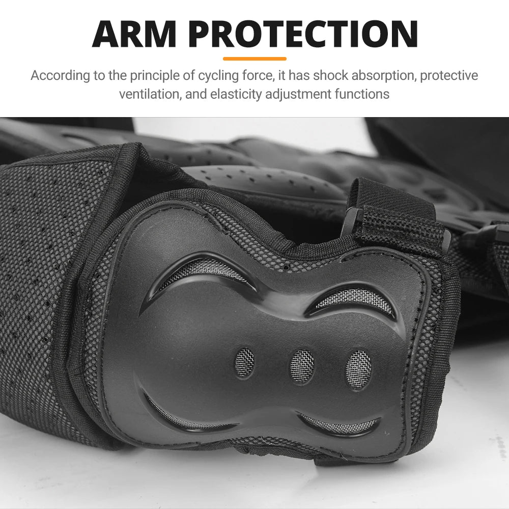 Kid's Motorcycle Armor Vest Protection Motocross Body Armor Jacket Protective Armors Riding Kneepads Moto Full Armor Children