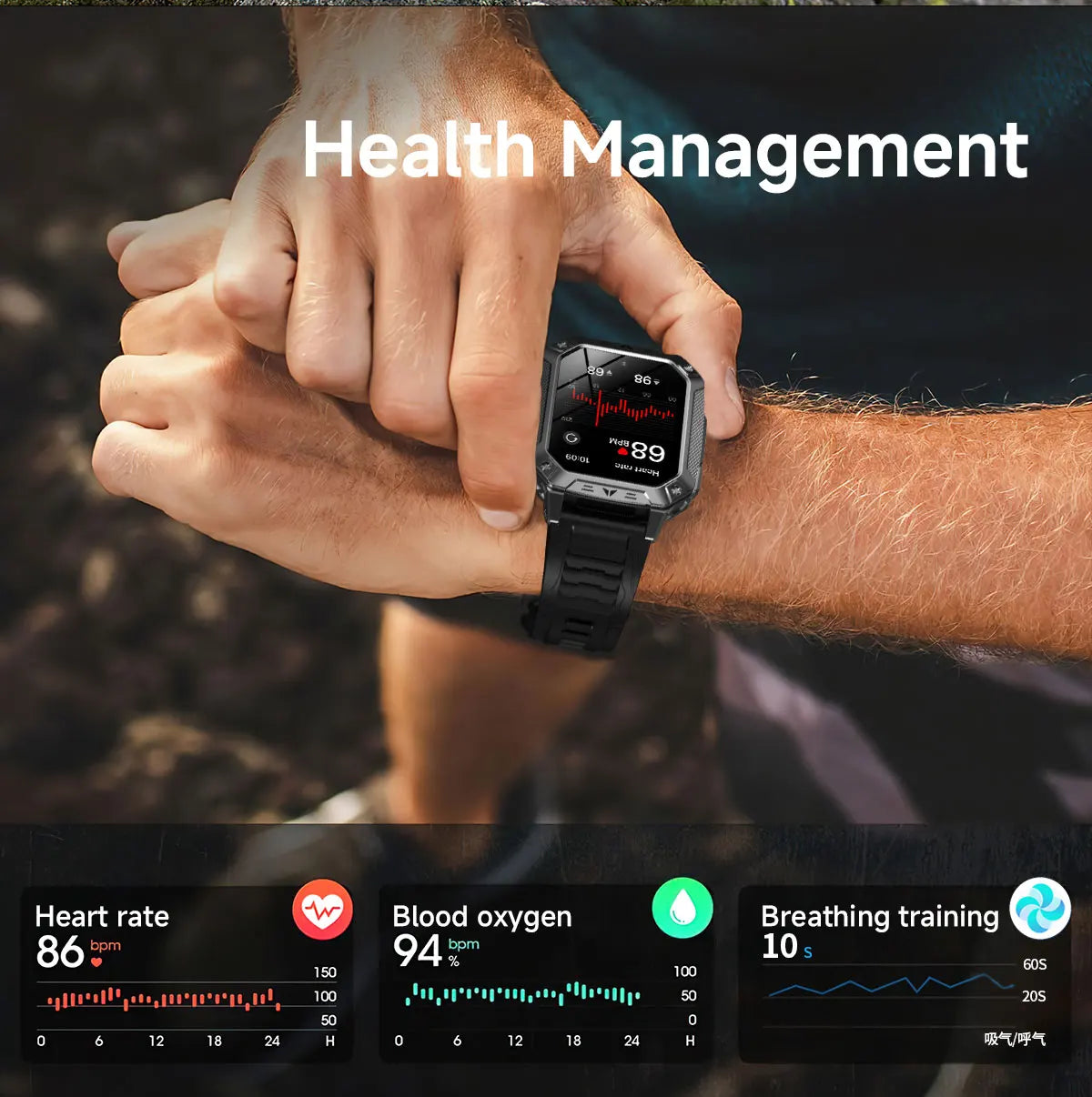 2026 HOT New 1400mAh Large Battery Smart Watch Military Quality 10ATM Waterproof Tactics 100+Sport Bluetooth call SmartWatch Men