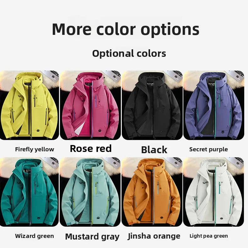 Mountaineering Suit Coat Outdoor Ski Jacket Autumn Winter Three-in-one Windbreaker Men's Women's Couple Three-proof Jacket Men's