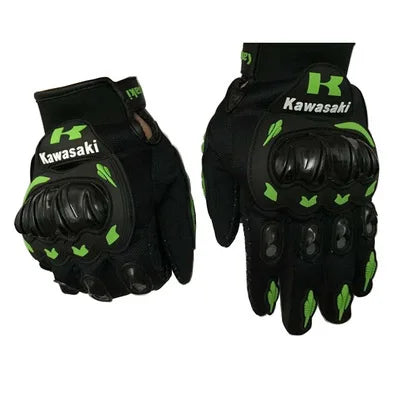 Kawasaki motorcycle gloves full finger gloves anti slip and wear-resistant off-road racing bicycle protective equipment gloves