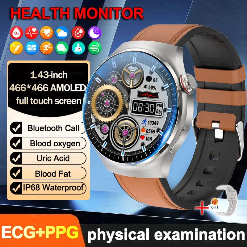 2026New high-end Smart Watch Men Women Health Measurement Blood Oxygen Bp physical examination call exercise ECG Smartwatch Man