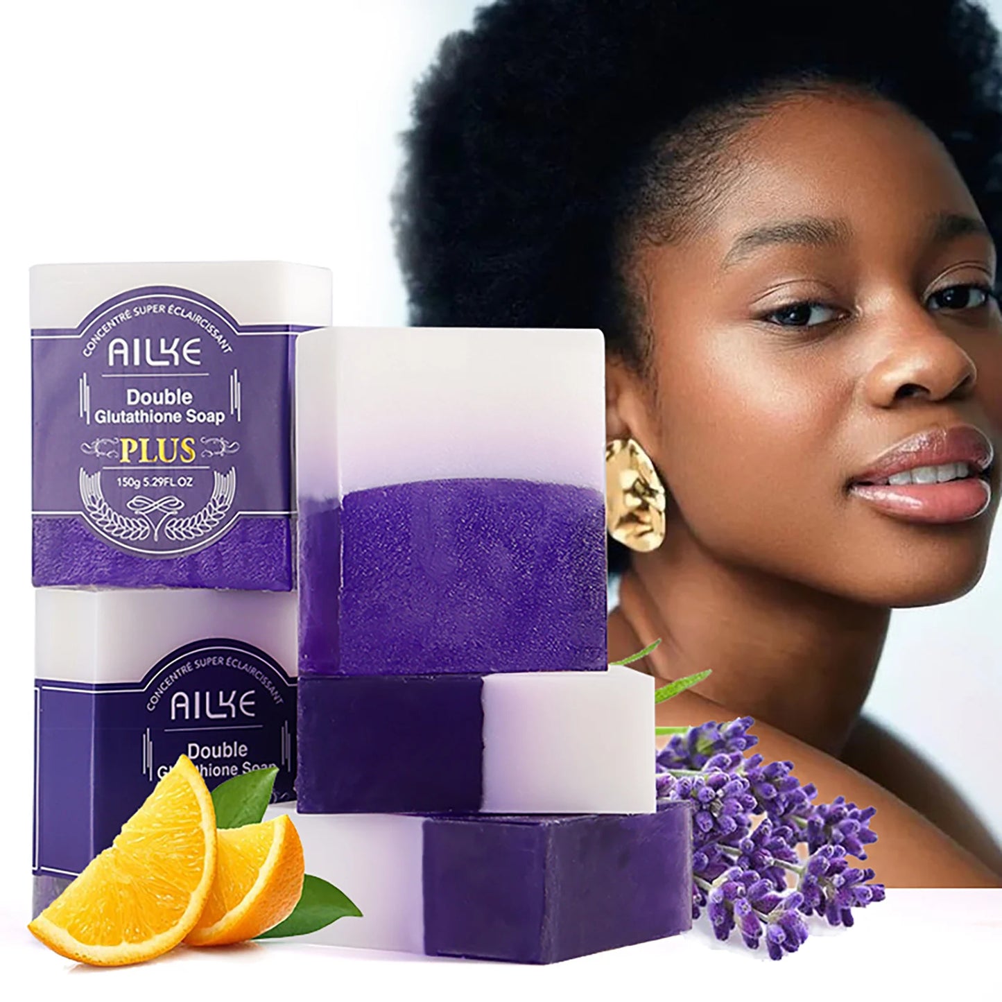 AILKE Double Glutathione Whitening Set For All Skin Types, Reduce Dark Spots, Melanin, Freckles, Chloasma, Even Skin Tone