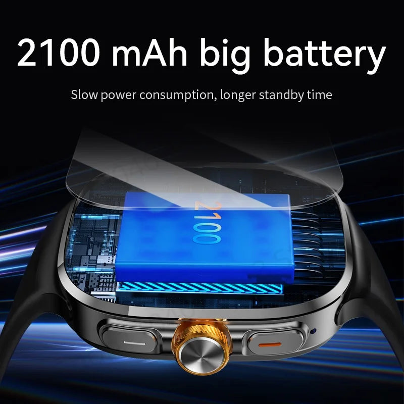 M99 Smart Watch Android 10.0 Smartwatch With Sim Card Rotary Camera GPS WIFI Compass 512GB Storage 2.4inch larger Amoled Screen