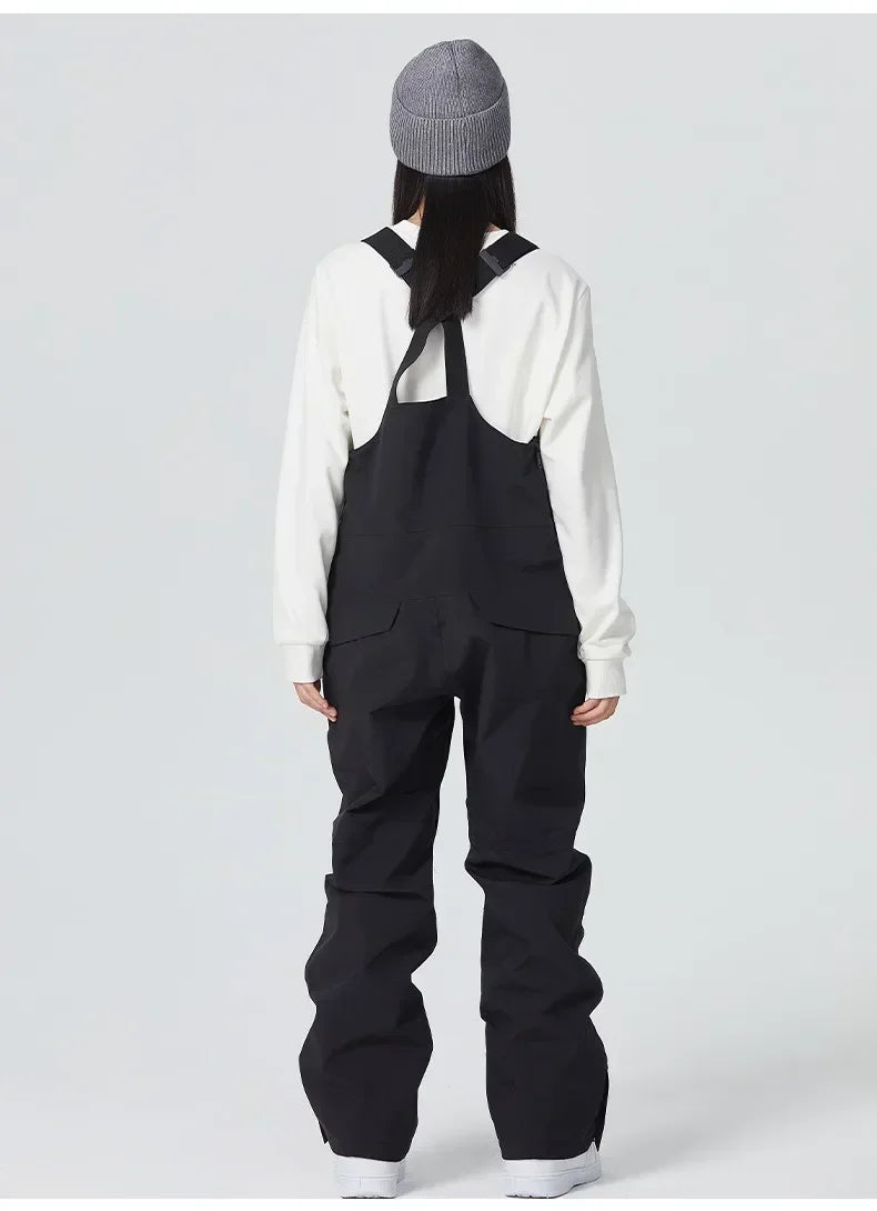 New 2025 Outdoor Winter Ski Pants for Women Men Waterproof Thermal Skiing Overalls Thickened Windproof Snowboard Straps Trousers