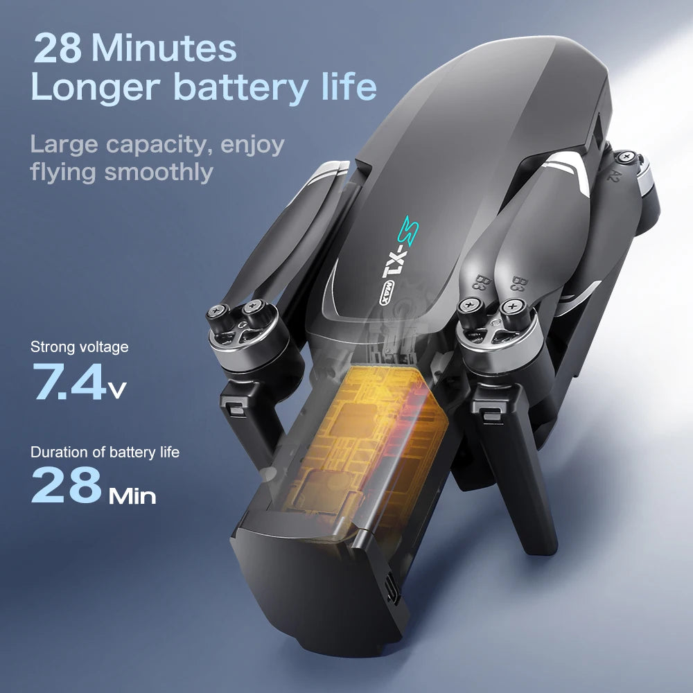 New S-X1 MAX GPS Drone Professional 8K Camera 3-axis Gimbal Aerial FPV Brush with Large Screen Remote Control Folding Quadcopter