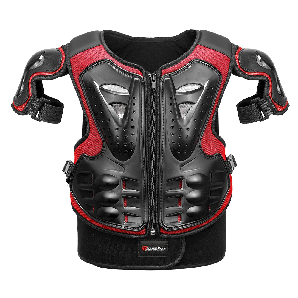 Kid's Motorcycle Armor Vest Protection Motocross Body Armor Jacket Protective Armors Riding Kneepads Moto Full Armor Children