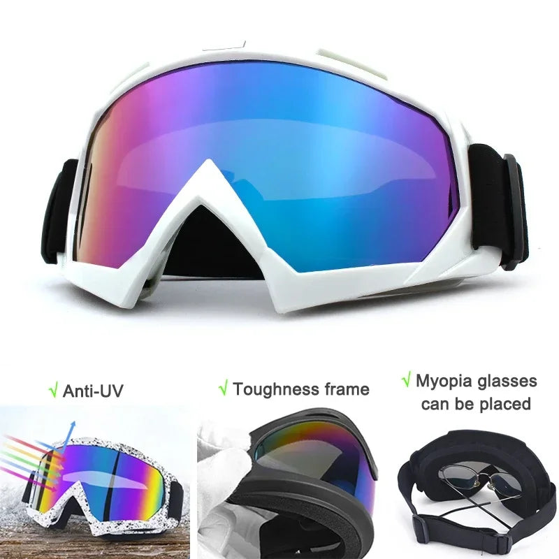 Skiing Goggles Anti-Collision Anti-Glare Lens Sport Eyewear Winter Sport Accessories Cycling Eyewear UV Protection Sunglasses