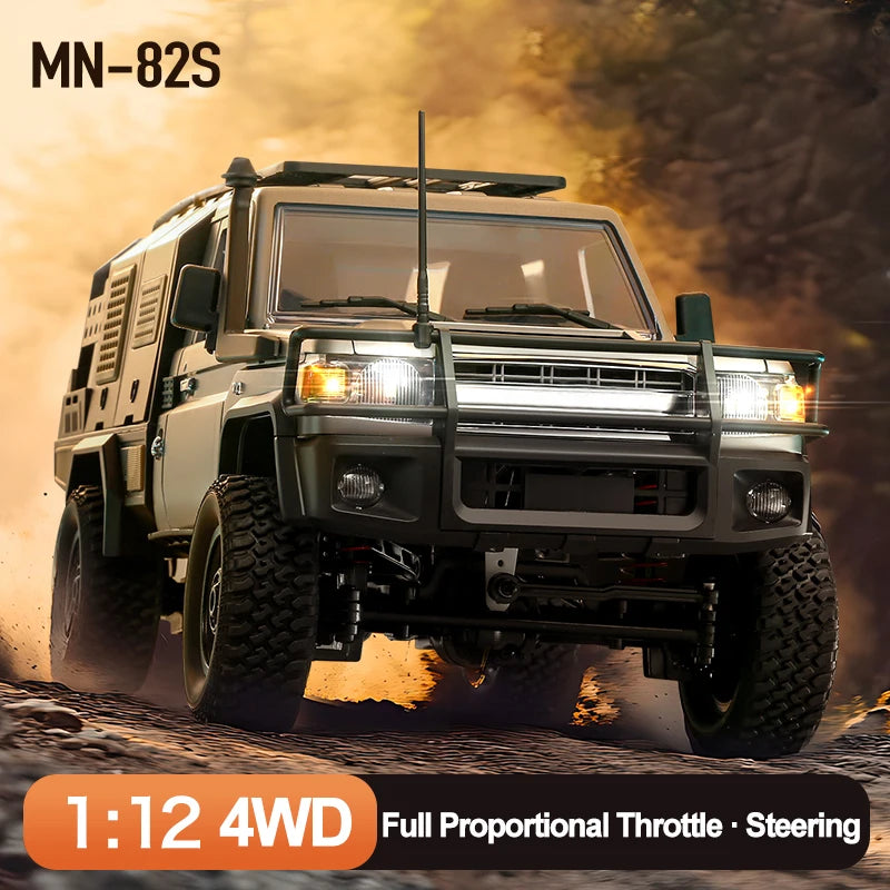 MN82S RC Crawler 1/12 Full Scale LC79 RC Pickup Short Truck 4WD Remote Control Climbing Off-road Car Toys for Kids Adults Gifts