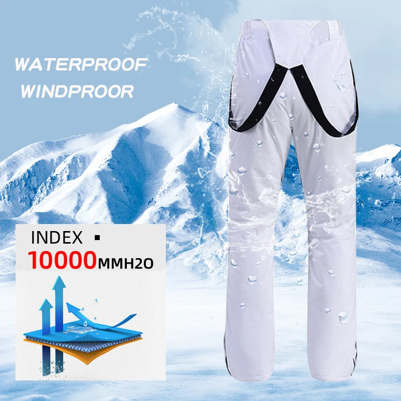 Women Ski Jacket+Pants Winter Warm Windproof Ski Suit Female Snowboard Snow Coat Trousers Outdoor Sports Camping Brand Ovearalls