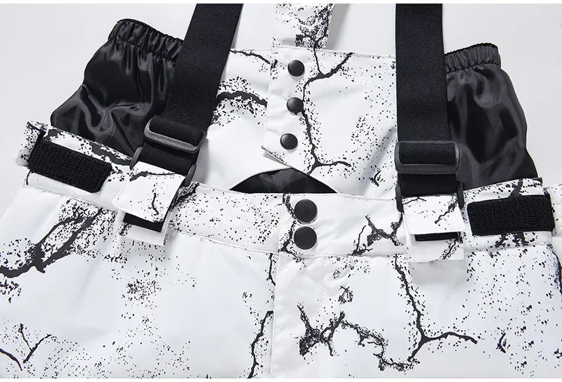 2024 New Adult Snowboard Overalls Warm Winter Skiing Pants Woman Cold Clothes Alpine Ski Sport Waterproof Windproof Man Trousers