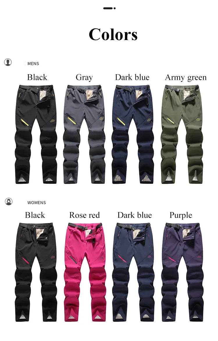 Winter Women Ski Pants Outdoor Windproof Waterproof  Warm 2 in 1 Snow Trousers  Female Ski Snowboard Pants Brand