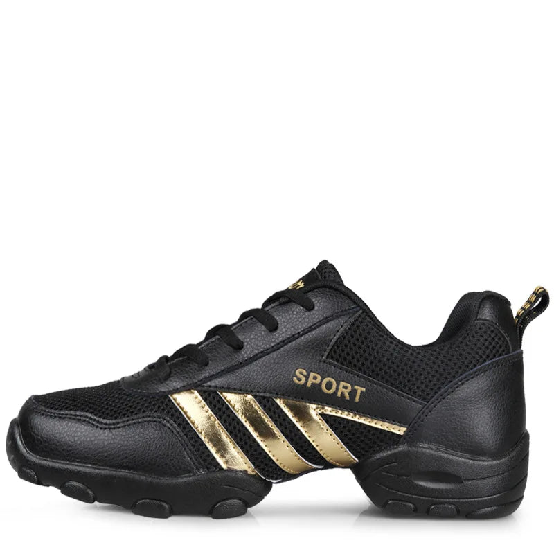 New Soft Sole Men Sports Anti-skid Square Dance Shoes Sneakers Net Jazz Shoe Fitness Team Performance Shoes
