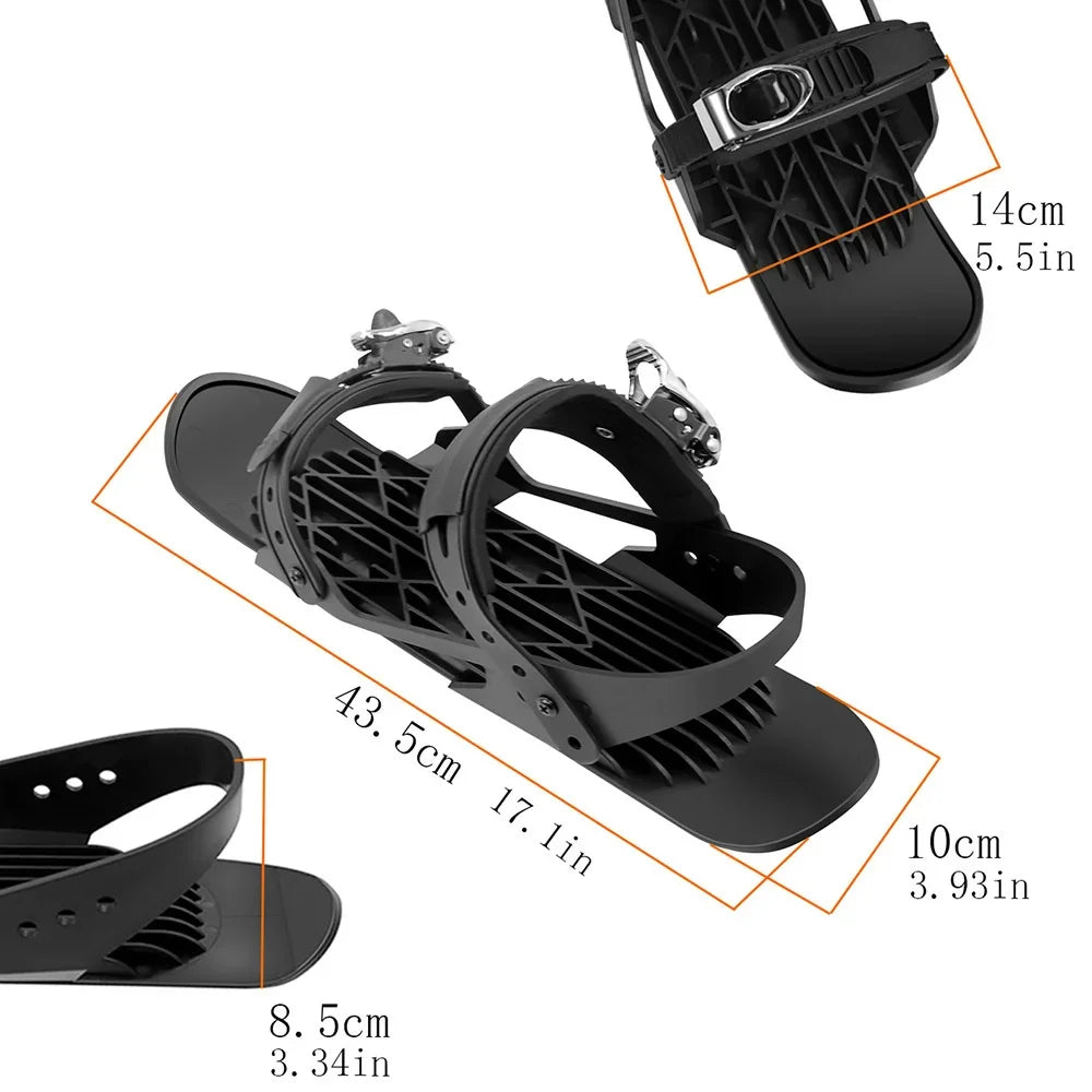 Mini Short Skis For Outdoor Snow Ski Boots Snowboards Portable Ice Skates And Snow Boots For Winter Travel