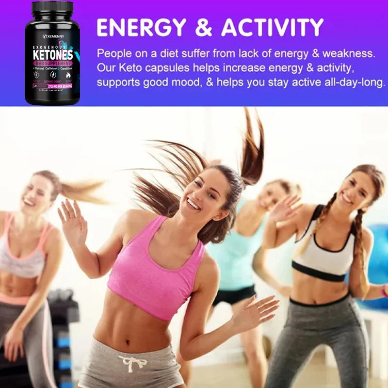 Keto BHB Exogenous Ketone - Supports Healthy Eating, Weight Management Supplement, Boosts Metabolism