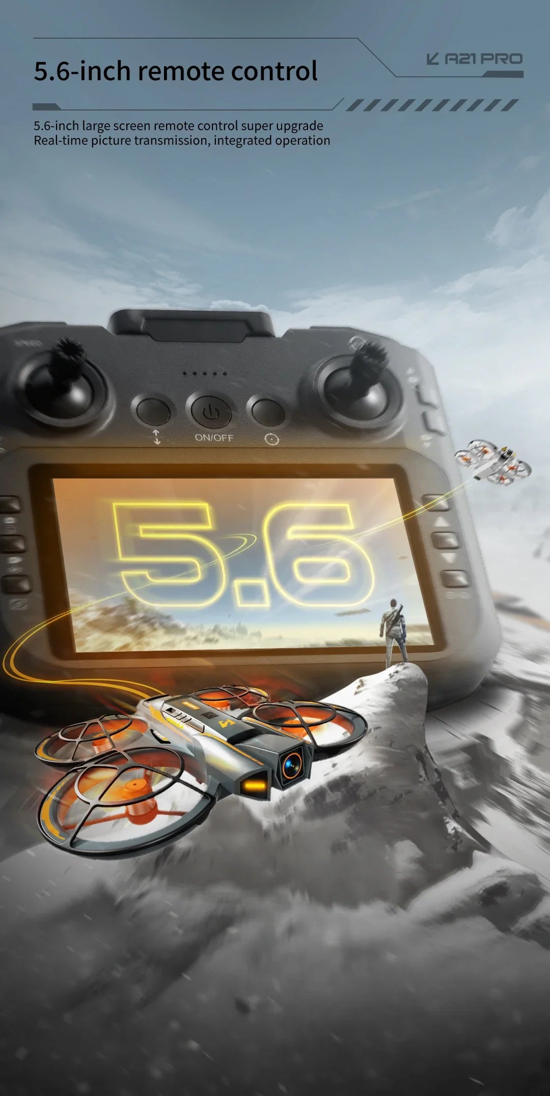 Original A21Pro Mini Drone 8K GPS Professional HD Aerial Photography Remote Control Aircraft 5G HD Camera Quadcopter Toy UAV